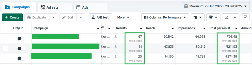 Facebook ads (meta ads) for coach and consultent